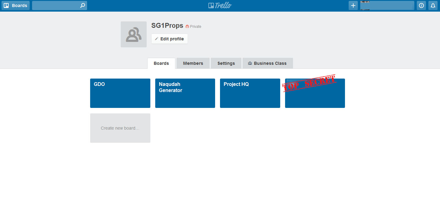 Trello - Some props get their own board